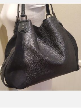 Coach Edie 42 Mixed Leathers Shoulder Bag
